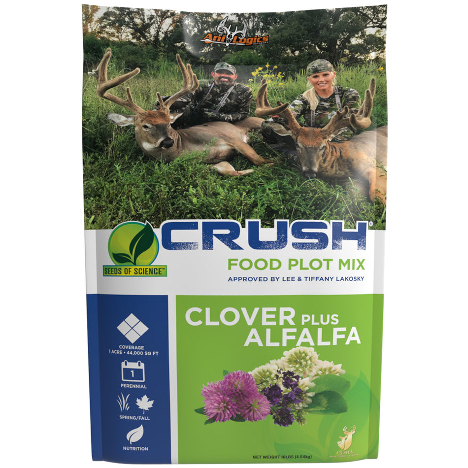 AniLogics CRUSH Clover Plus Alfalfa Deer Food Plot Seed 10 lb.