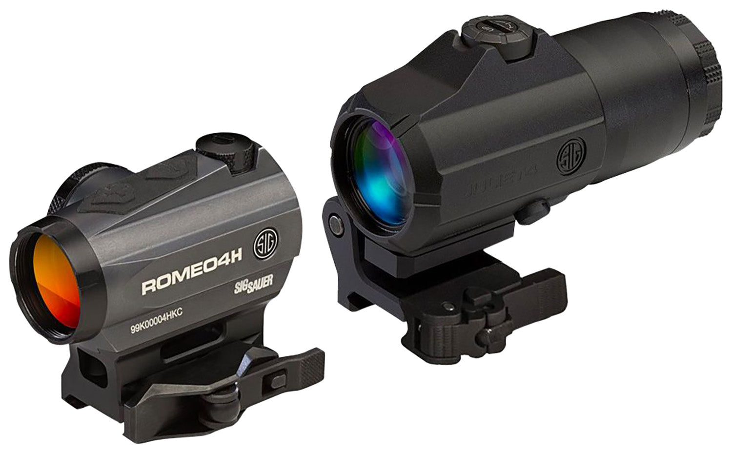 Sig Sauer SORJ43111 Romeo4 Juliet4 Combo 1x Red Dot and 4x Magnifier Kit Black