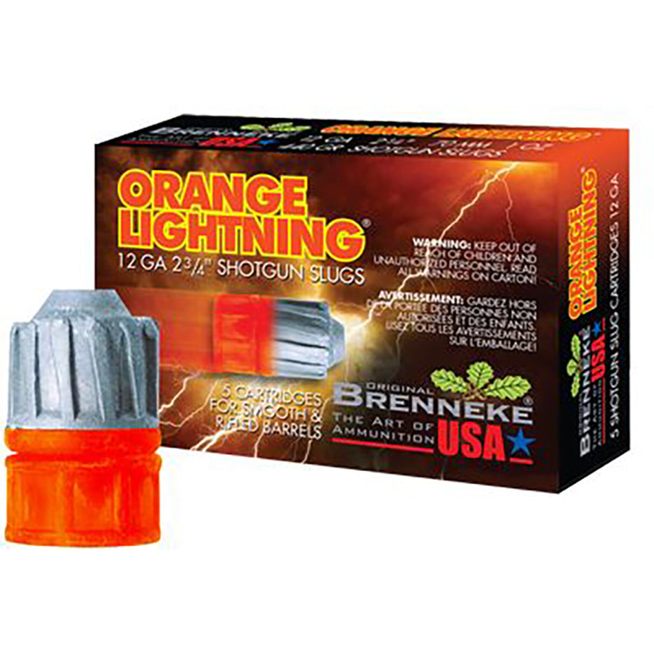 Brenneke 12 Gauge SL122OLN  2.75" 2/3oz Slug