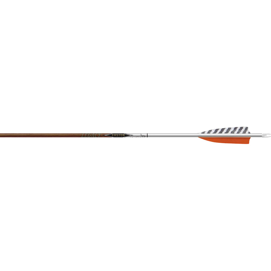 Easton Carbon Legacy 5mm 600 Spine Arrows 4 in. Helical Feather Fletched 6 Count