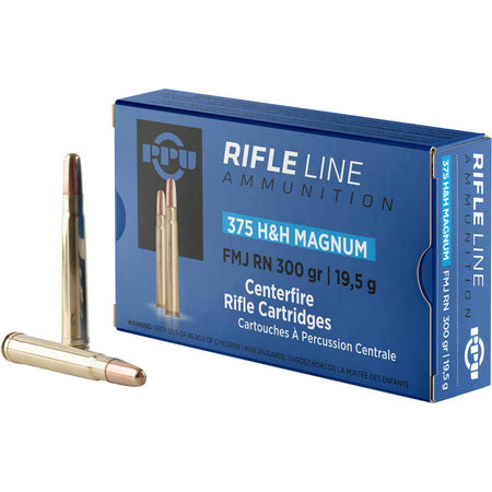 Prvi Partizan .375 H&H Mag Rifle Ammo  Full Metal Jacket FMJ 300 grain 