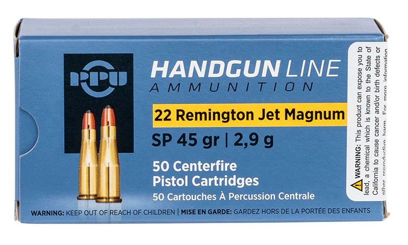 Prvi Partizan .22 Rem Jet Mag PPH22RJ Soft Point SP 45 Grain