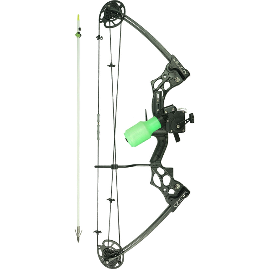Muzzy V2 RH Bowfishing Bow Bottle Reel Kit Package