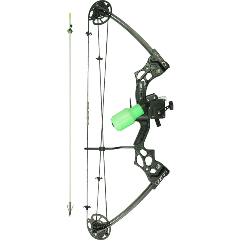 Muzzy V2 RH Bowfishing Bow Bottle Reel Kit Package