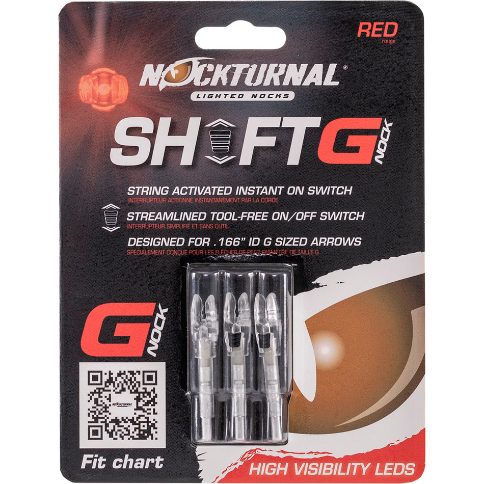 Nockturnal Red G Arrow Lighted Nocks 3 pk