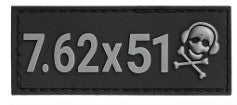 G-Code GCS07-762-0501 7.62x51 Caliber Patch - Grey and Black