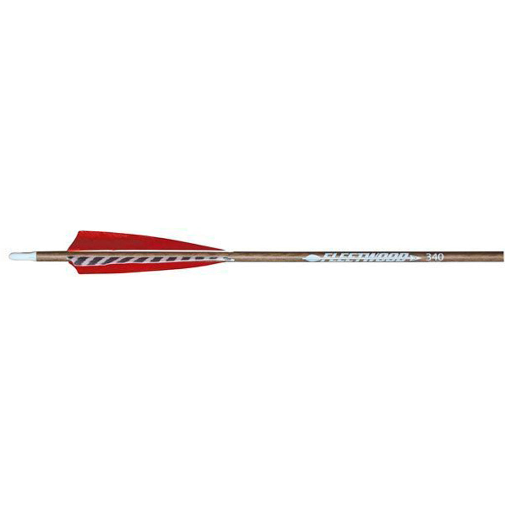Fleetwood Carbon Woodgrain Arrows Spine 340 Feather Fletched 6 pk.