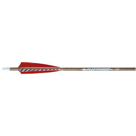 Fleetwood Carbon Woodgrain Arrows Spine 340 Feather Fletched 6 pk.