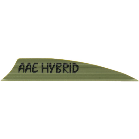 AAE Hybrid 2.0 Shield Cut Fletching Vanes OD Green Pack of 50