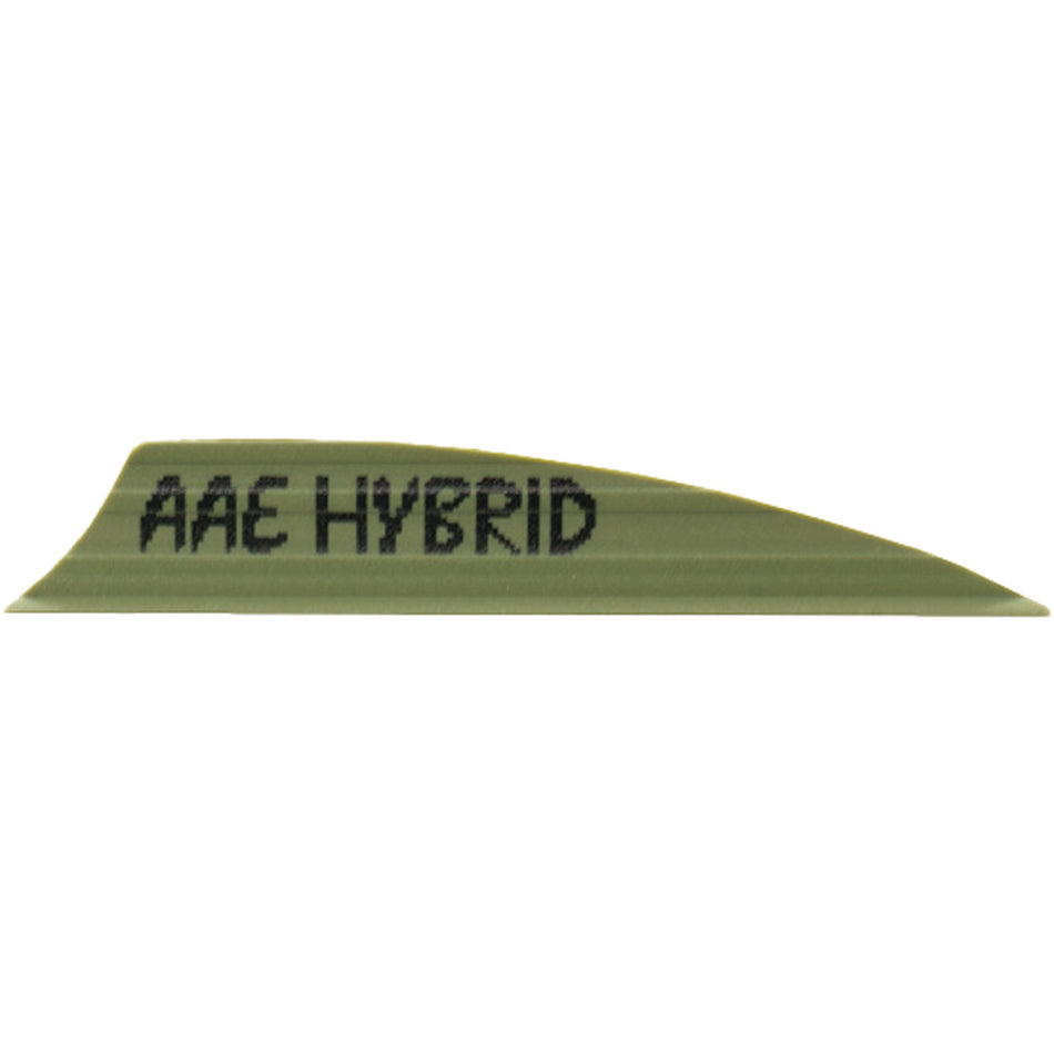 AAE Hybrid 2.0 Shield Cut Fletching Vanes OD Green Pack of 50