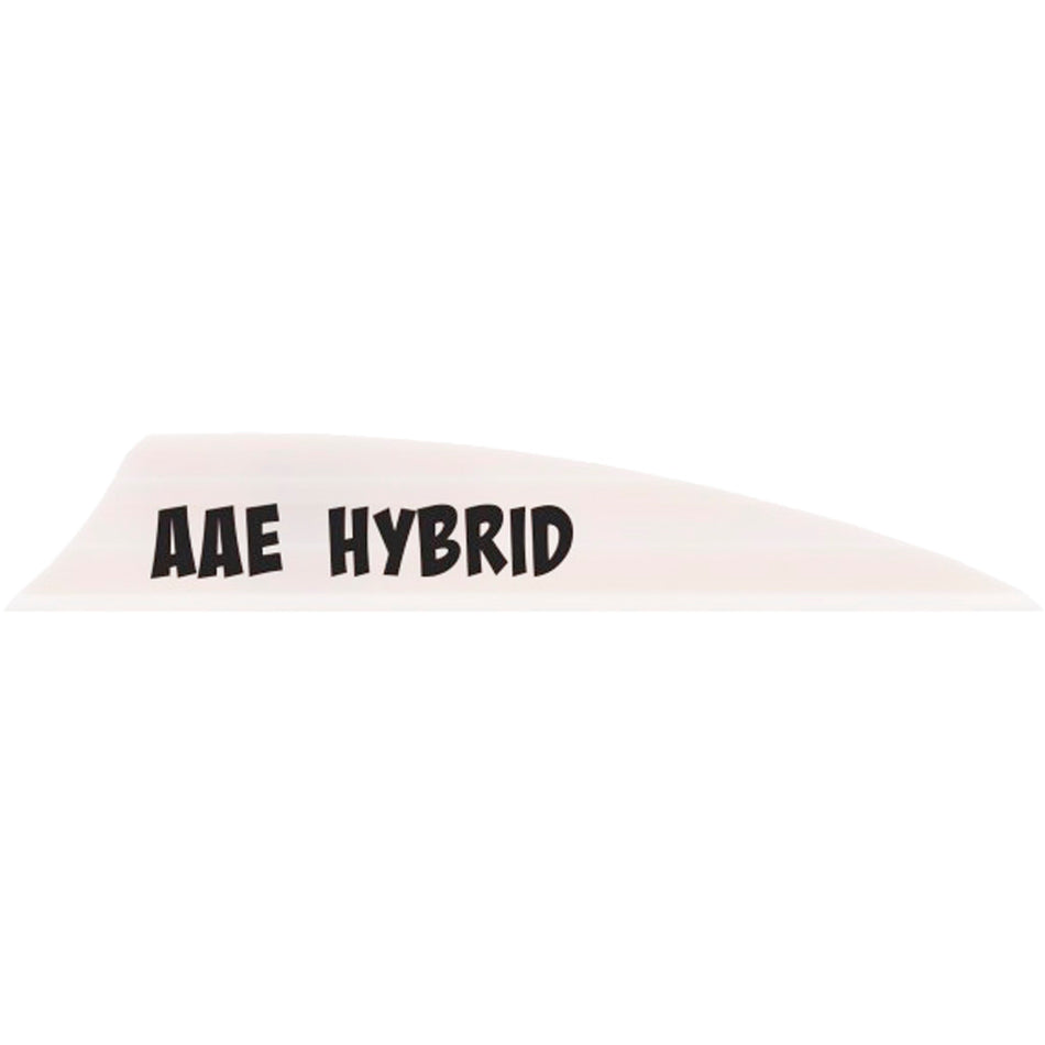 AAE Hybrid 2.0 Shield Cut Fletching Vanes White Pack of 50