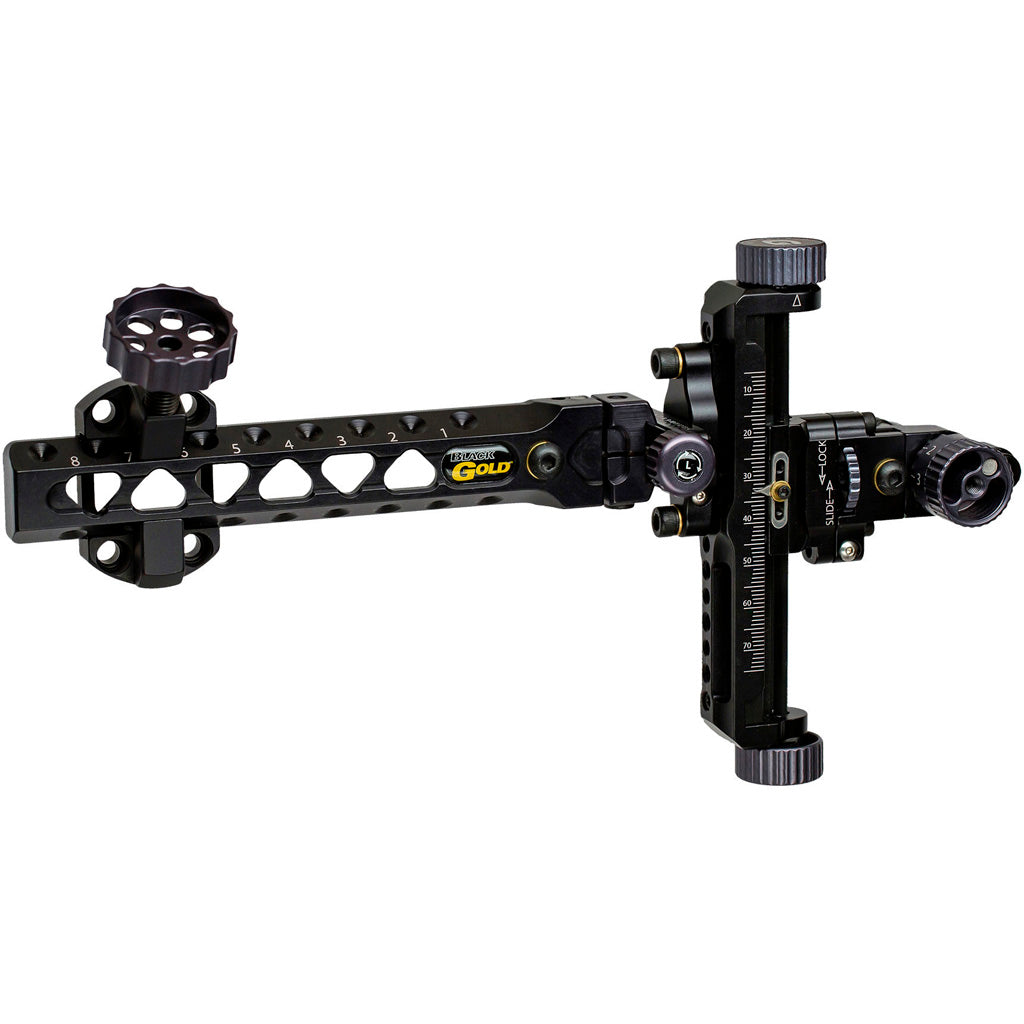 Black Gold 2ADT Competition Bow Sight 6-Inch Dovetail Grey Right Hand