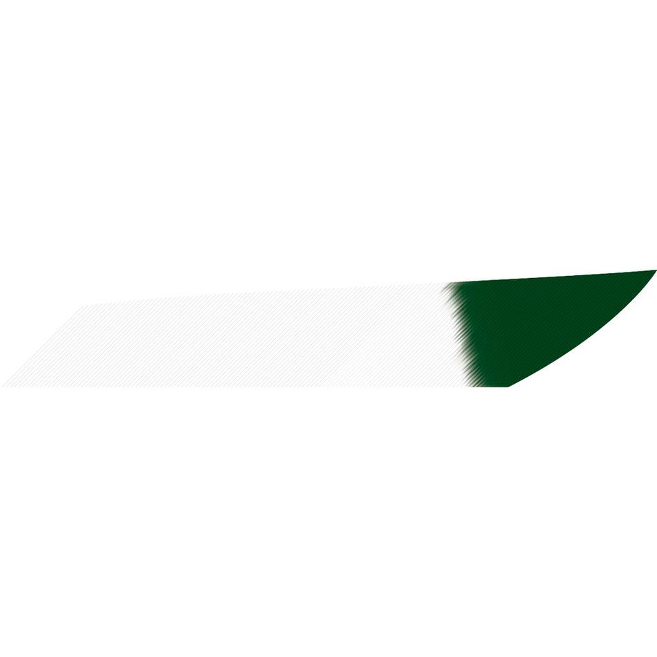 Gateway Mako White Green Tip Fletching Feathers 3.125" LW 50pk