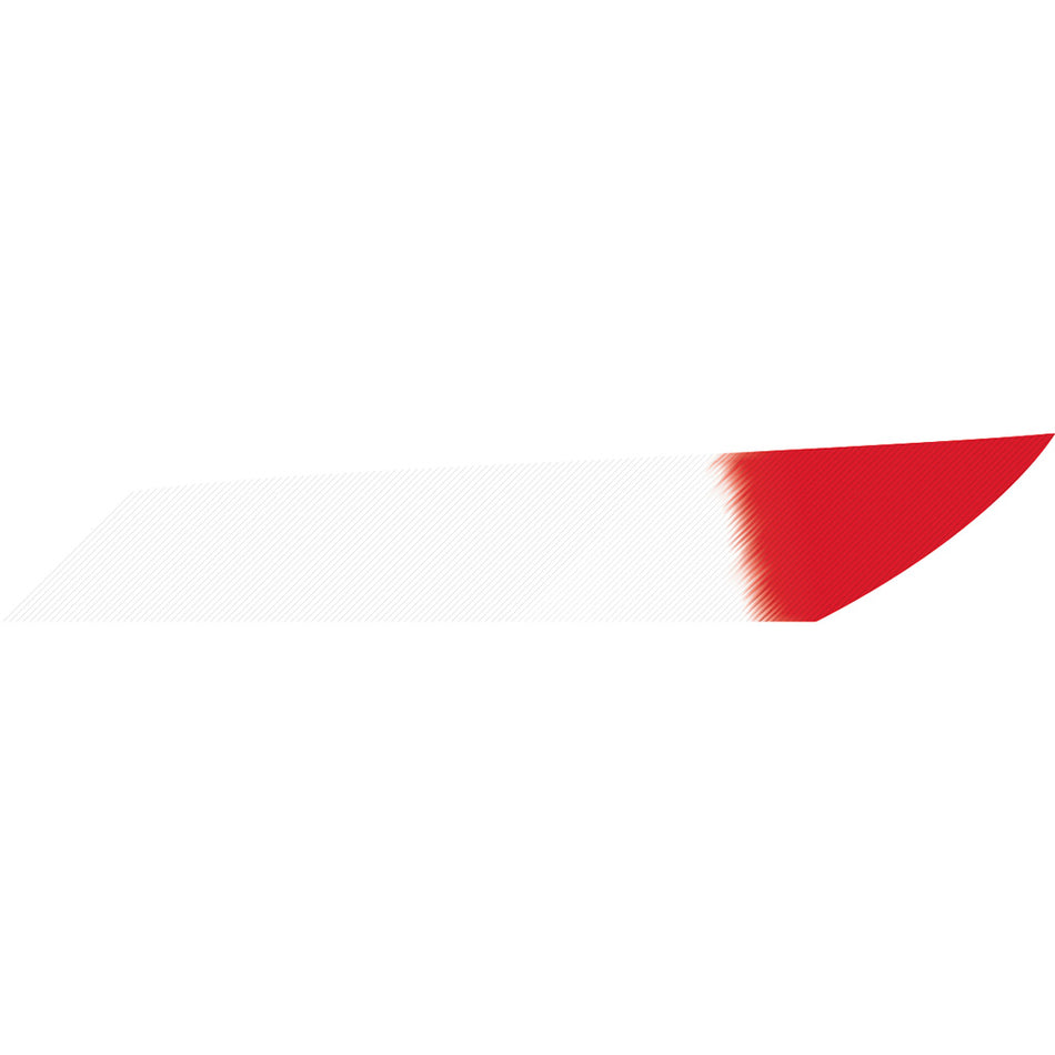 Gateway Mako White Red Tip Feathers 3.125" LW Fletching 50 pk.