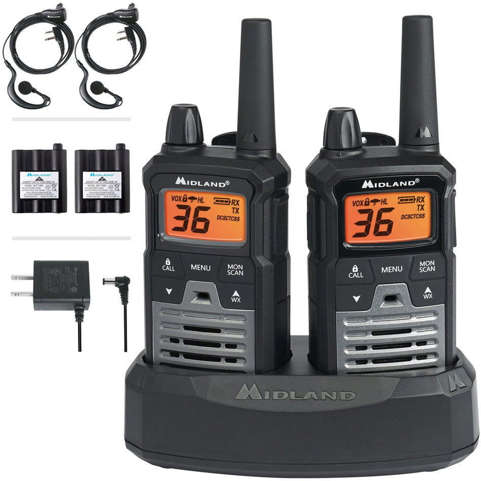 Midland X-Talker T290VP4 Two-Way GMRS Radio 22-Channel 40-Mile 2-Pack