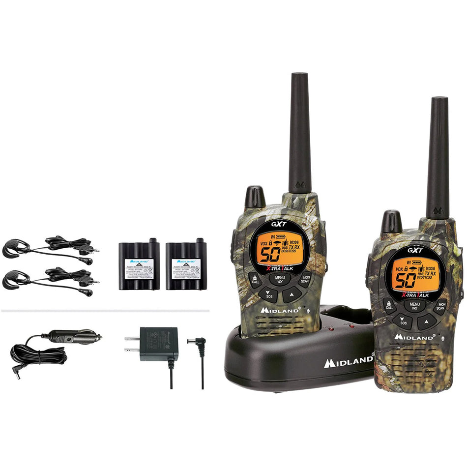 Midland GXT1050VP4 Mossy Oak GMRS Two-Way Radio 50-Channel Waterproof 2-Pack