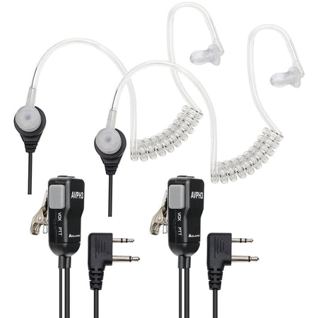 Midland AVPH3 Transparent Security Earbud Microphone Headset GMRS/FRS Compatible