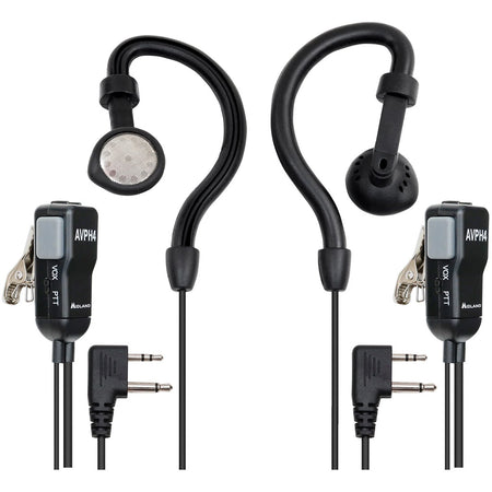 Midland AVPH4 Right-Ear Wrap-Around Headset VOX PTT GMRS FRS Compatible