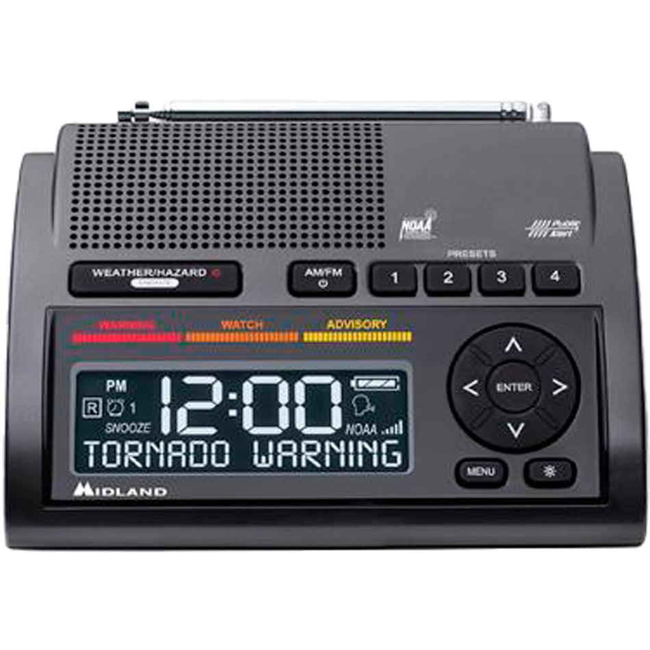 Midland WR400 NOAA Weather Radio S.A.M.E. 25-County 85dB Siren AM/FM