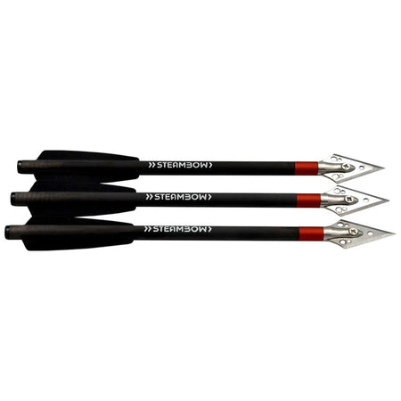 Steambow 3 pk. Light Broadhead Hunting Arrows - Carbon Shaft