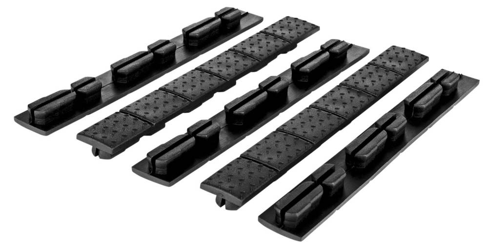 Trinity Force MNRKB Black Rubber Heat Resistant Universal KeyMod and M-LOK Rail Cover 4.7 Inch
