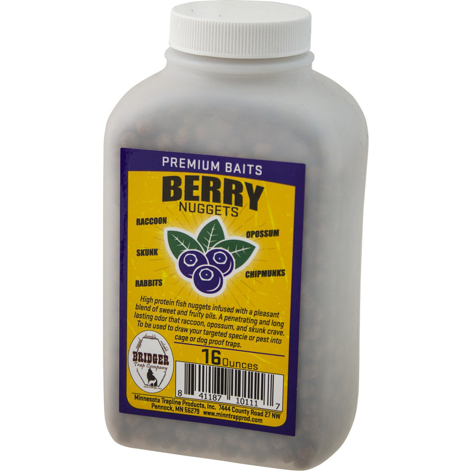 Bridger Berry Nuggets 16 oz Raccoon Bait for Cage and Dog-Proof Traps