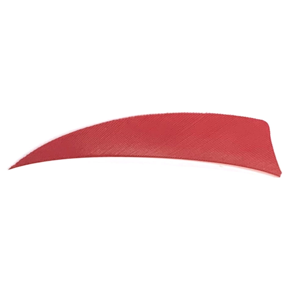Trueflight 3 in. Red Shield Cut Fletching Feathers LW 100 pk.