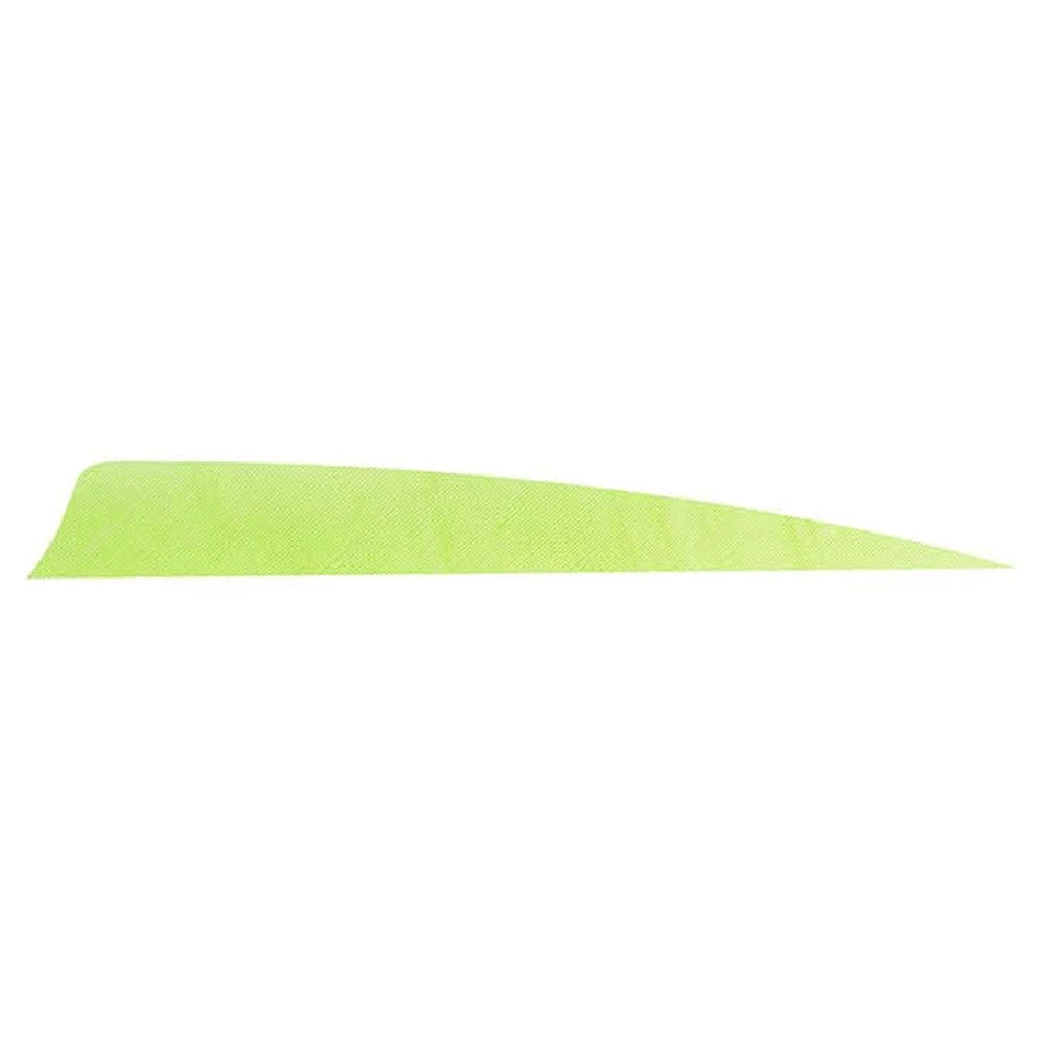 Trueflight 4 in. Chartreuse Shield Cut Fletching Feathers RW 100 pk.