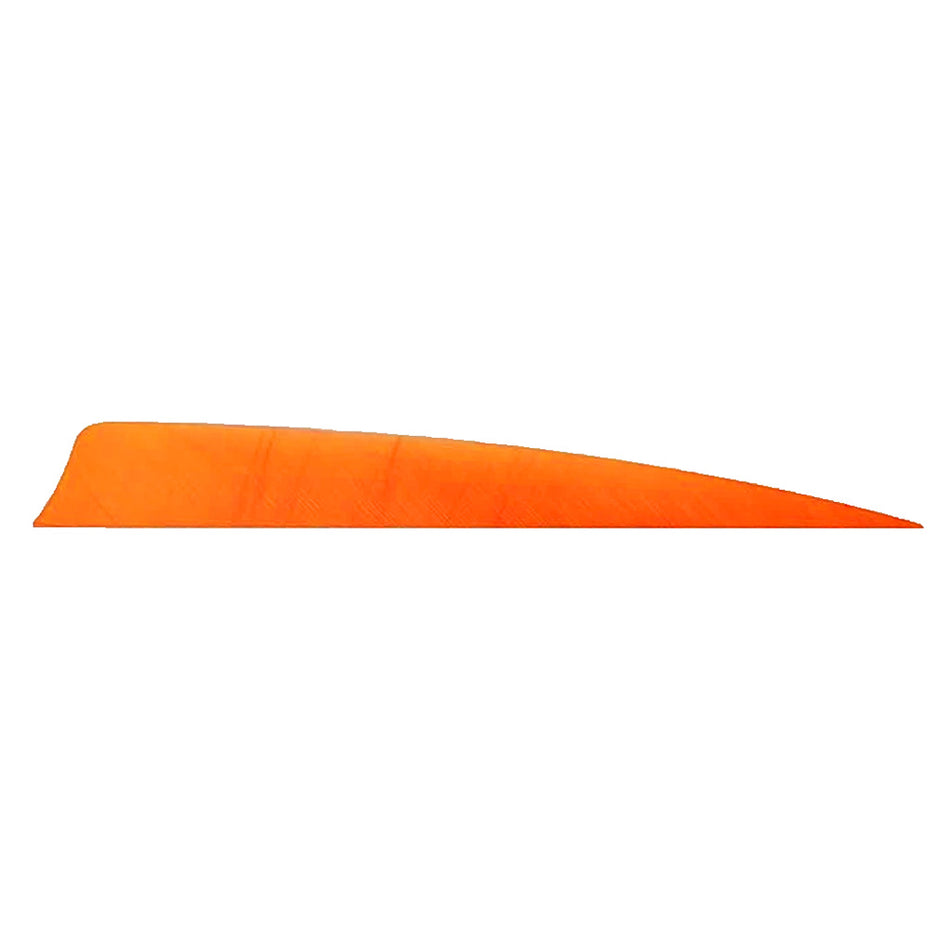 Trueflight 4 in. Orange Shield Cut Fletching Feathers LW 100 pk.