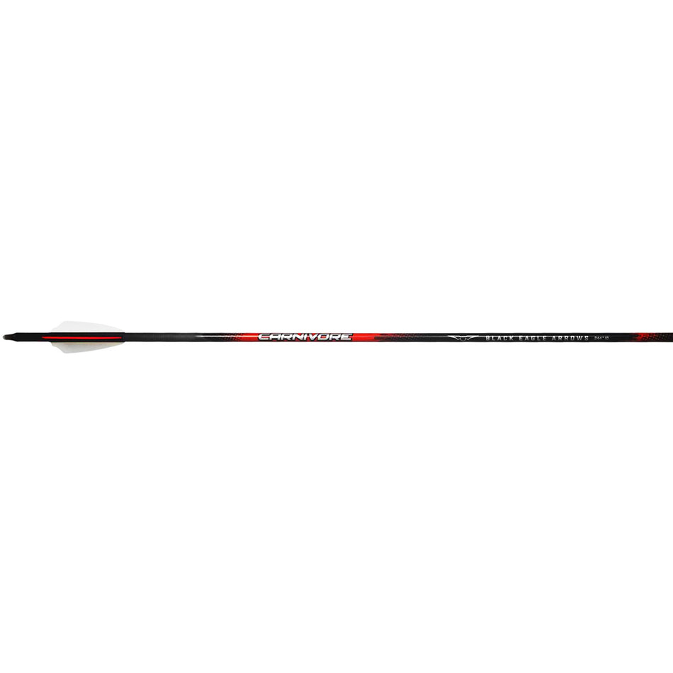 Black Eagle Carnivore Hunting Arrows .001 Spine 250 2.5 in. Shield Fletch 6 pk.