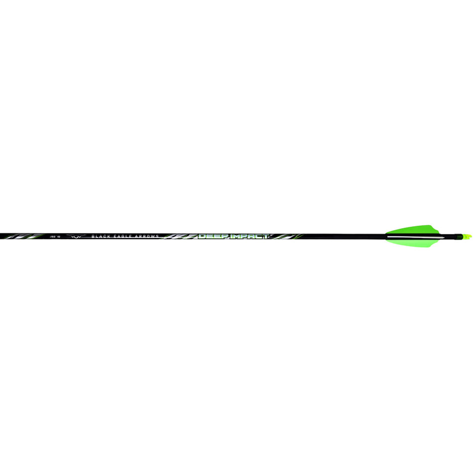 Black Eagle Deep Impact Arrows .001 350 Spine 2.5" Shield Cut Vanes Fletched 6 pk.