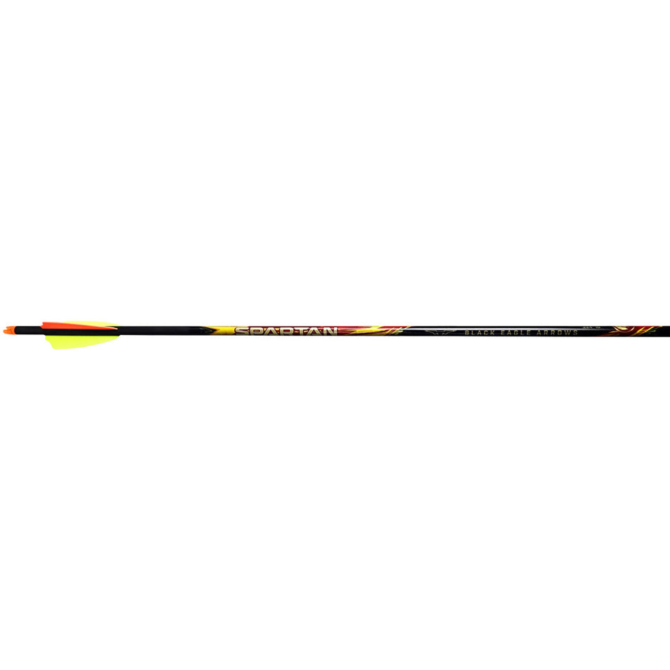 Black Eagle Spartan .001 250 Spine Shield Cut Fletched Arrow 6-Pack