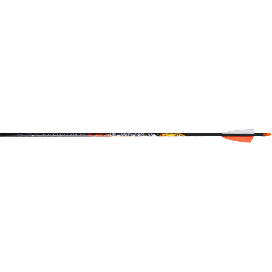 Black Eagle X Impact Arrows 400 Spine .001 Straightness 2.5" Shield Cut 6-Pack