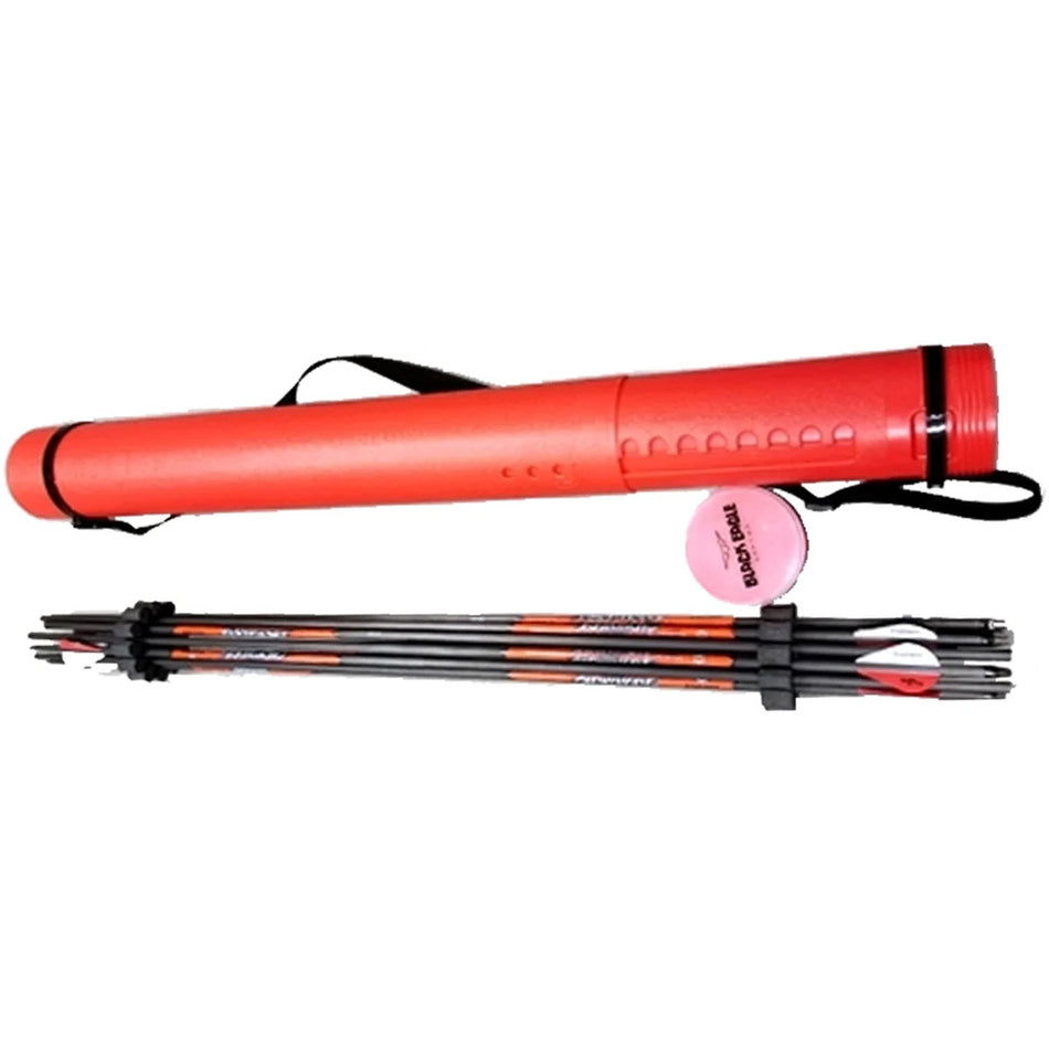 Black Eagle Adjustable Arrow Tube with Shoulder Strap for Crossbow and Vertical Bow Arrows