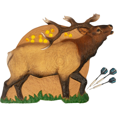 Rinehart Bull Elk Dartboard Game Room Hunt Series
