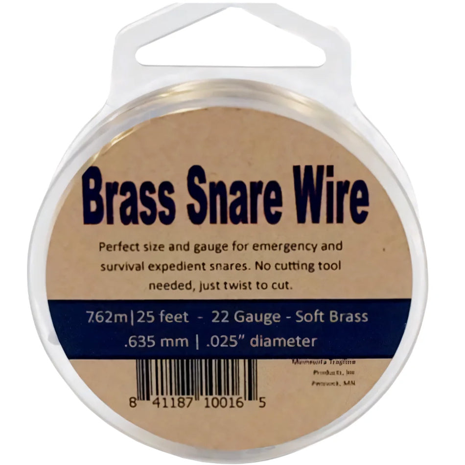 Brass Snare and Survival Wire 0.025 Inch Diameter 25 ft Spool