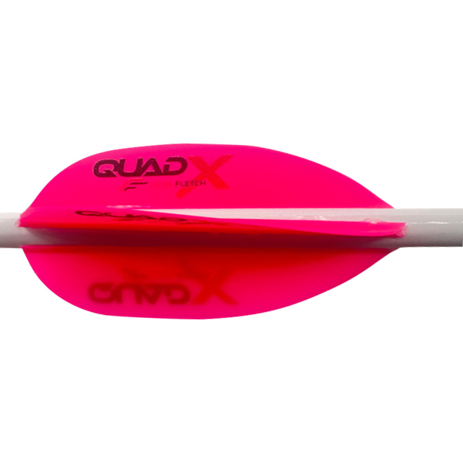 Flex Fletch Quad X 4-Fletch Vanes Fluorescent Red 50 pk.
