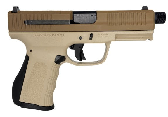 FMK G3 Compact 9mm Pistol, 4.5" TB, Red Dot, Desert Tan, 17-Round