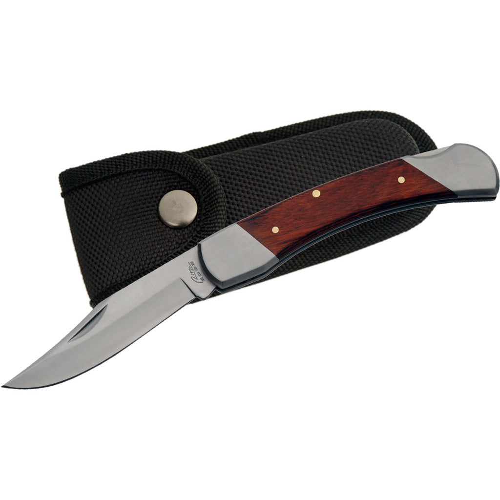 SZCO Big John Folding Knife 5 Inch Closed Wood Handle Stainless Blade
