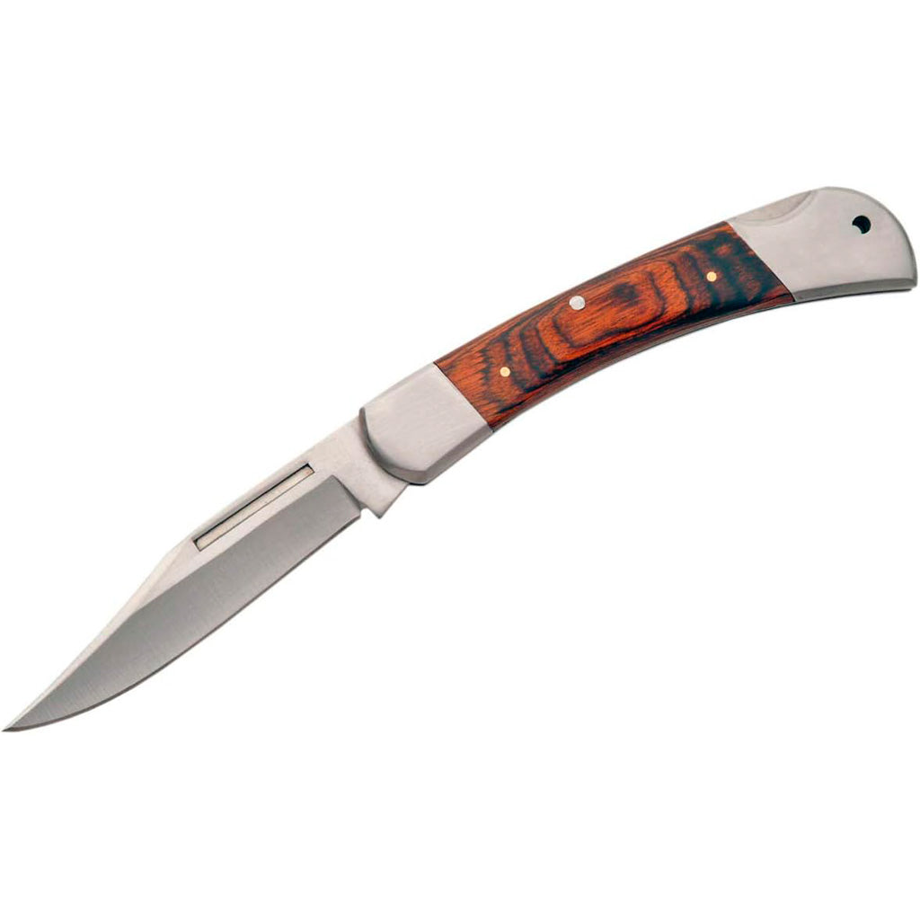 SZCO Classic Lockback Folding Knife 4 Inch Closed Pakkawood Grip