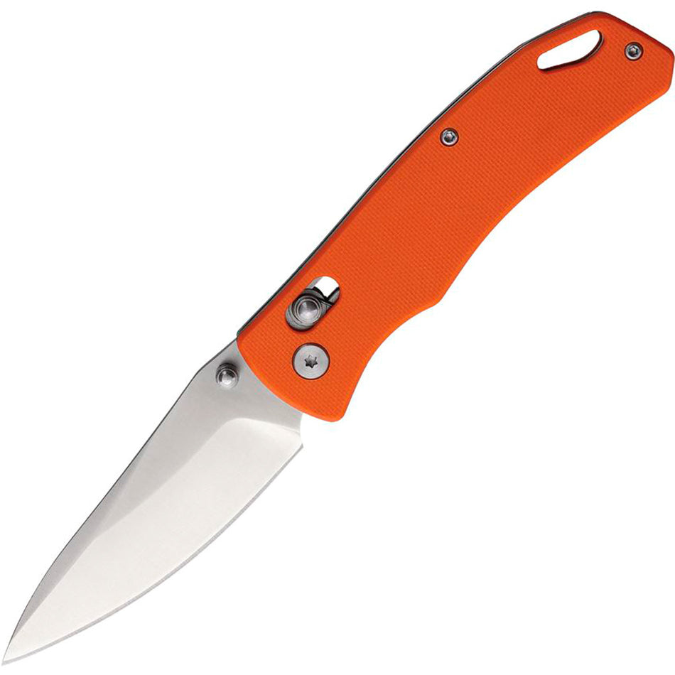 SZCO G10 Rolling Lock Folding Knife 4.25 Inch Closed Orange Handle