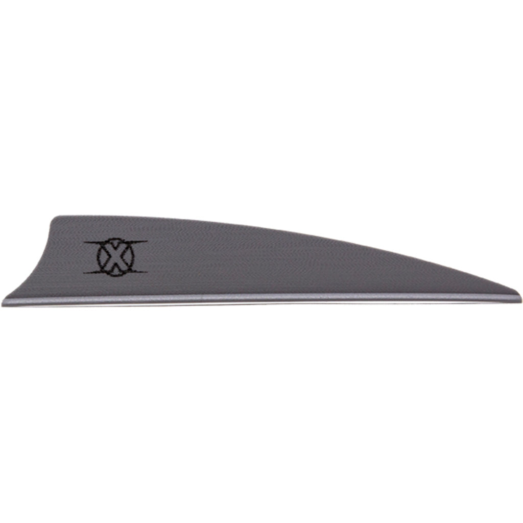 Bohning X Vanes 3 in. Shield Cut Silver 36-Pack