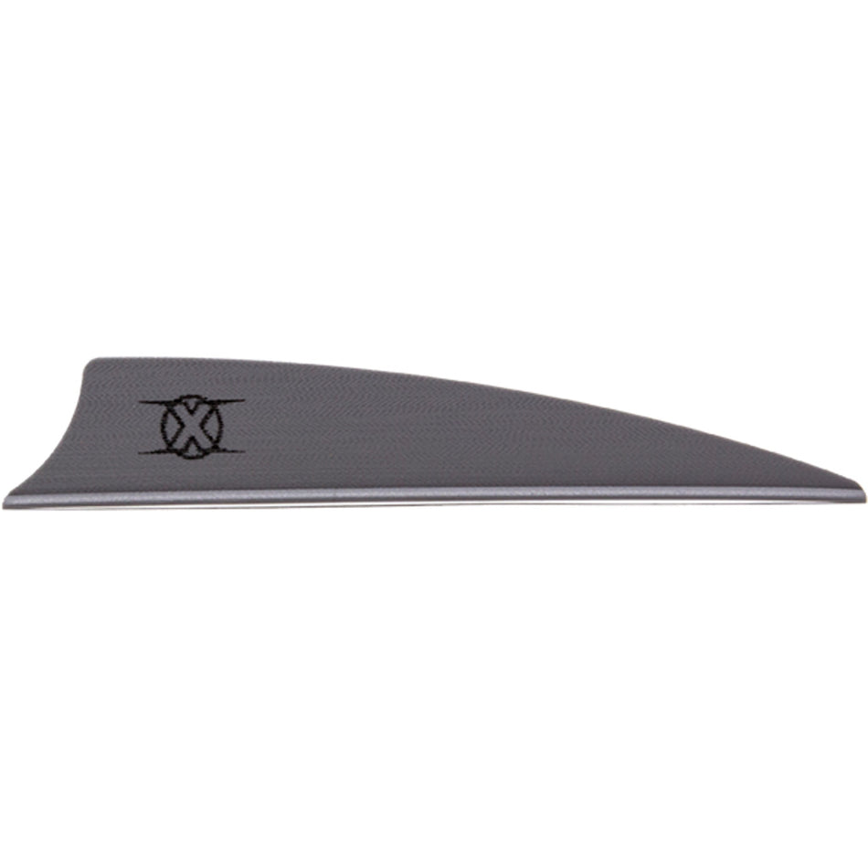 Bohning X Vanes 3 in. Shield Cut Silver 36-Pack