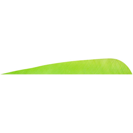 Gateway 4 in. RW Parabolic Arrow Feathers Chartreuse 12 pk.