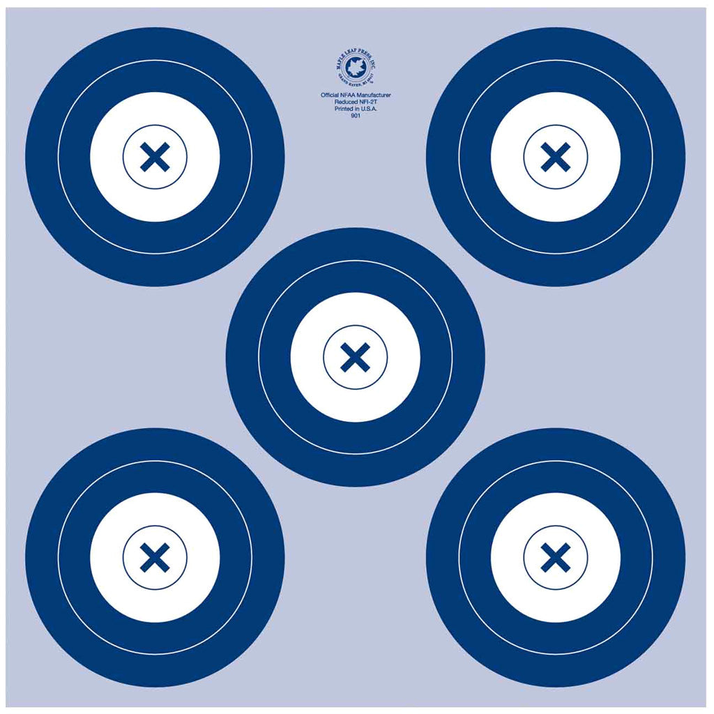 Maple Leaf NFAA 5 Spot Indoor Target 17x17 in. 25 pk.