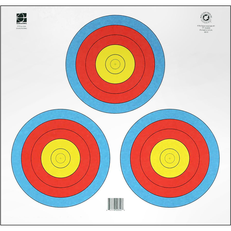 Maple Leaf World Archery 3 Spot Triangle Target 25 pk.