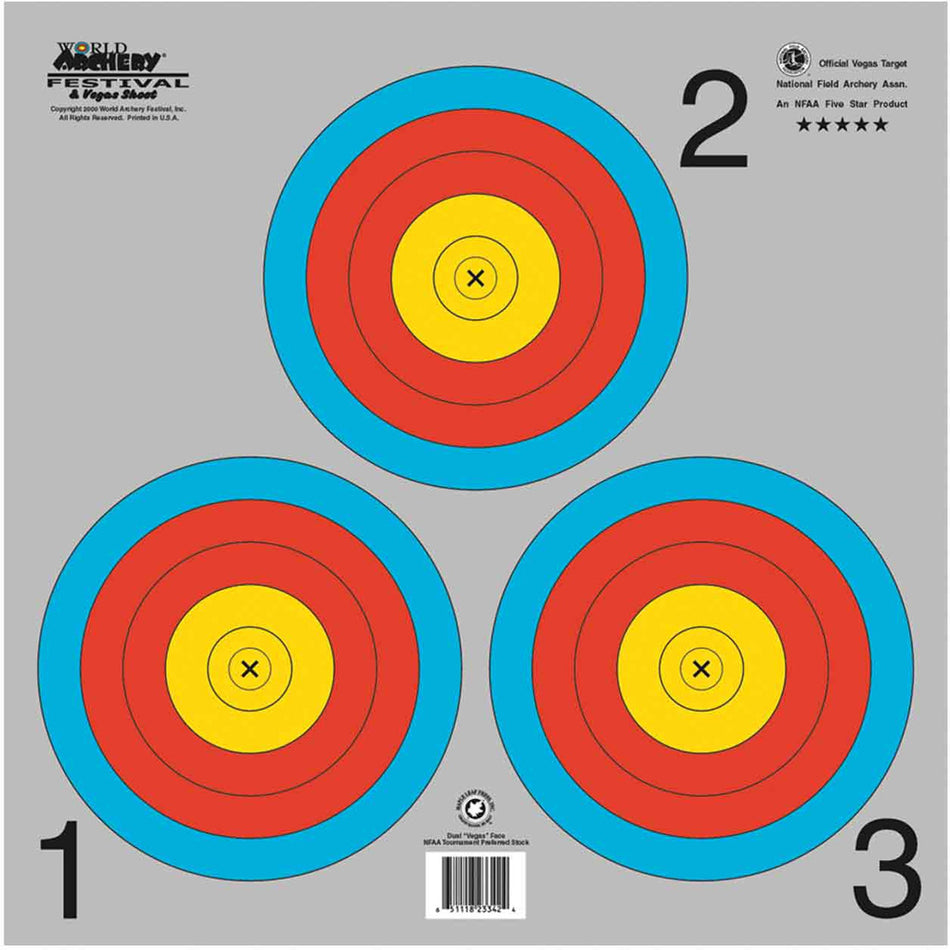 Maple Leaf World Archery Vegas 3-Spot Indoor Target 25 pk.