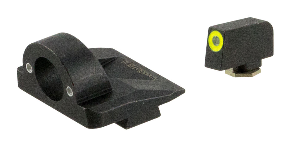 AmeriGlo GL5325 Ghost Ring Sight Set for Glock Gen 5 Green Tritium LumiGreen Outline Front Green Rear