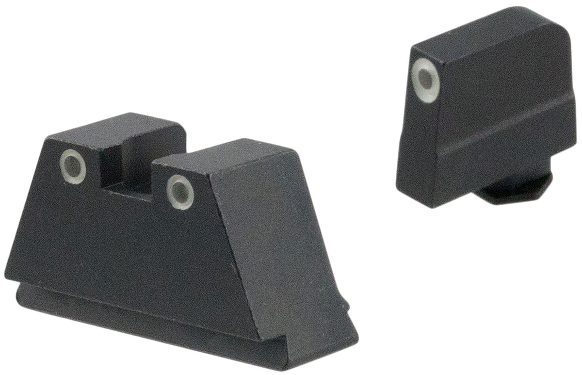 AmeriGlo GL349 3XL Tall Optic Compatible Backup Tritium Sight Set for Glock Green White Outline