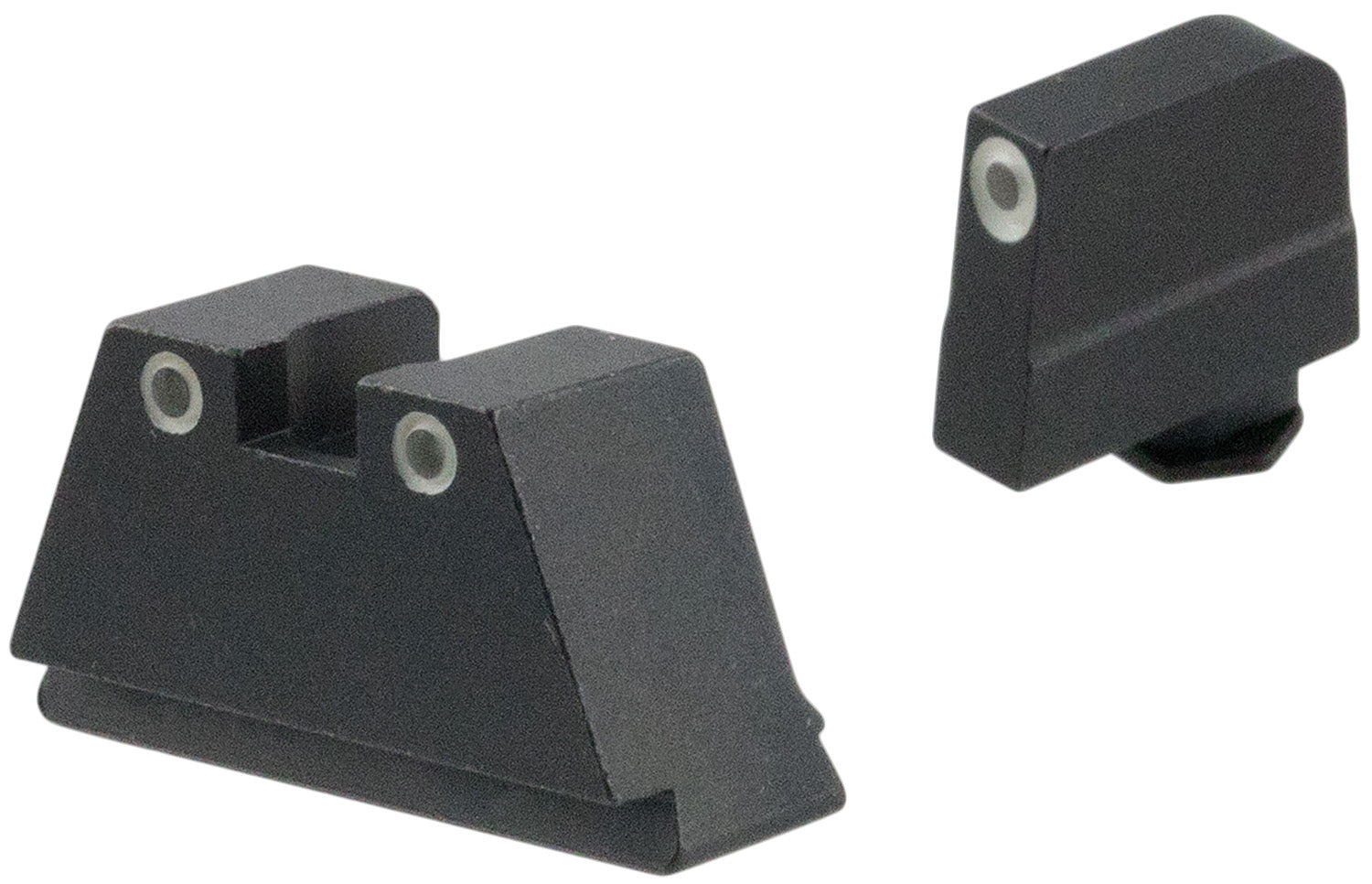AmeriGlo GL349 3XL Tall Optic Compatible Backup Tritium Sight Set for Glock Green White Outline